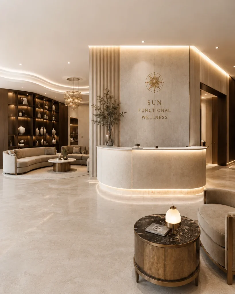 Sun Functional Wellness reception area and lobby